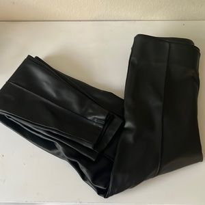 zara faux leather pants
